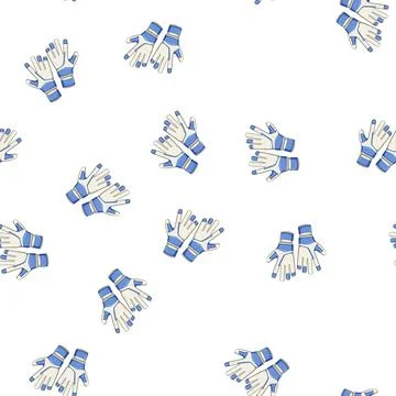 Pattern flexibility goalkeeper gloves cartoon vector Stock Illustration