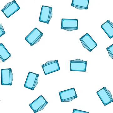 Pattern flexible silicone snack bag cartoon vector Stock Illustration