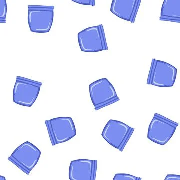 Pattern flexible silicone snack bag cartoon vector Stock Illustration