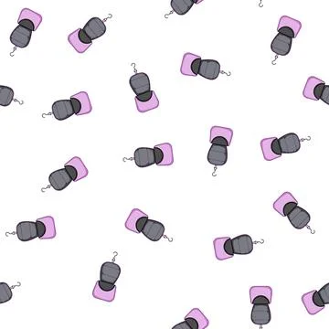 Pattern flicker toiletry bag cartoon vector Ilustración de archivo