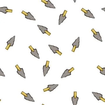 Pattern flint arrowhead cartoon vector Stock Illustration