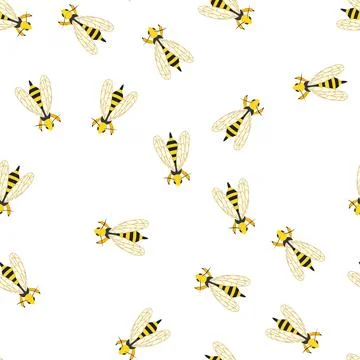 Pattern flip wasp cartoon vector Illustrazione stock