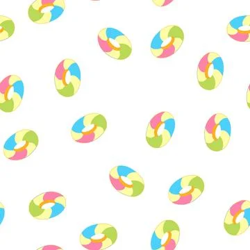 Pattern float inflatable ring cartoon vector イラスト素材