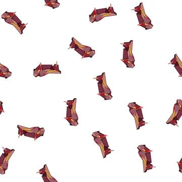 Pattern Floating cartoon rock platform with molten lava dripping Stock Illustration