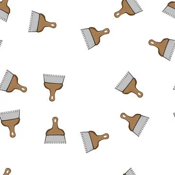 Pattern flooring notched trowel cartoon vector Stock Illustration