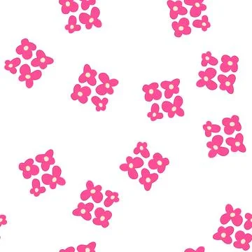 Pattern floral abstract square flowers cartoon vector Stockillustratie