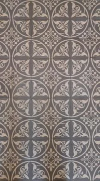 Pattern floral Azulejo patchwork mosaic tile wallpaper vintage background geo Stock Photos