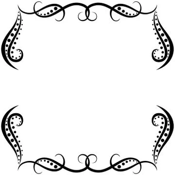 Pattern with floral frame Stock Illustration