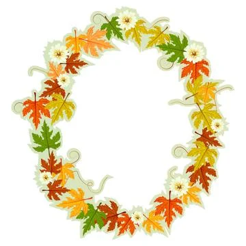 Pattern floral letter O Pattern letter made from flowers and leaves Copyri... Stock Photos