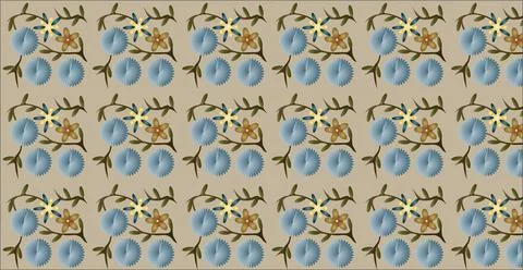 Pattern . Floral theme velvet effect, three-dimensional look of flowers. Stock Illustration