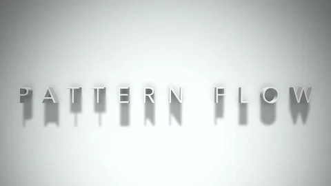 Pattern flow 3D title animation white text on a white background Stock Footage 299377891