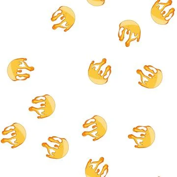Pattern flow melted circle cartoon vector Illustrazione stock
