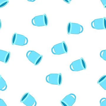 Pattern flow menstrual cup cartoon vector Stock Illustration