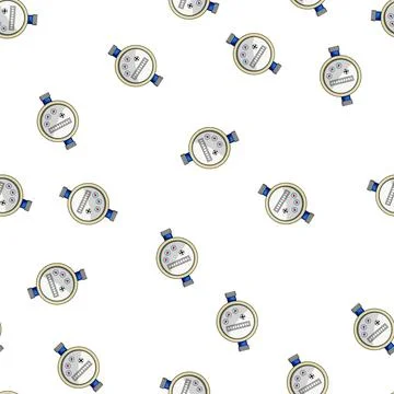 Pattern flow water meter cartoon vector 스톡 일러스트