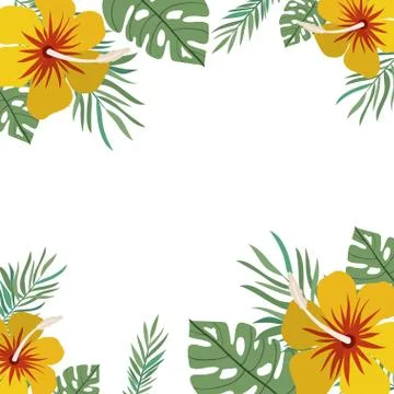 Pattern of flower and leaves of summer Illustration