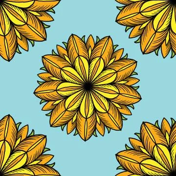 Pattern flower art 스톡 일러스트