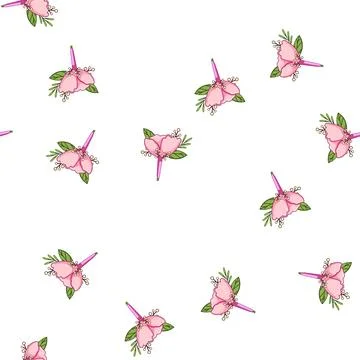 Pattern flower boutonniere cartoon vector Stock Illustration