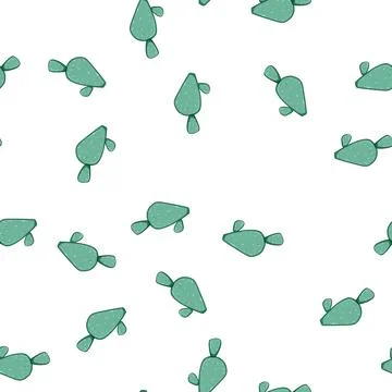 Pattern flower cactus cartoon vector Stock Illustration