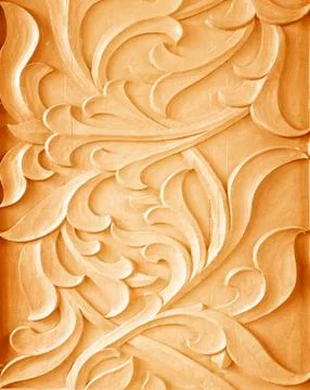 Pattern of flower carved Stock Photos
