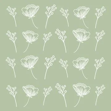Pattern, flower, floral, seamless, wallpaper, vector, design, decoration, illust 스톡 일러스트