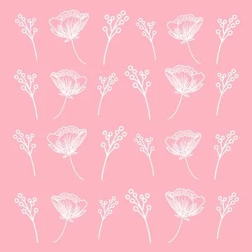 Pattern, flower, floral, seamless, wallpaper, vector, design, decoration, illust 스톡 일러스트