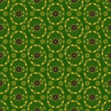 Pattern flower gold color Stock Illustration