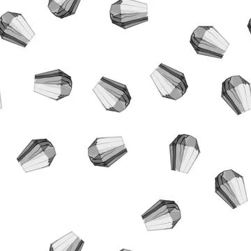 Pattern flower marble vase cartoon vector Illustrazione stock