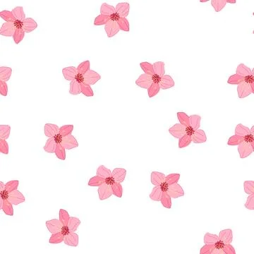 Pattern flower sakura cherry blossom cartoon vector Stock Illustration