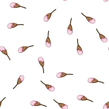 Pattern flower sakura cherry blossom cartoon vector イラスト素材