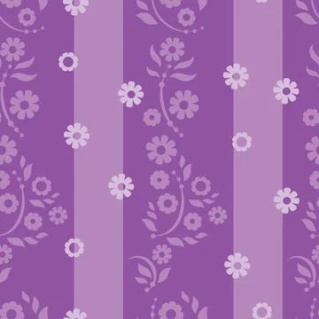 Pattern, flowers and stripes in purple color, vector illustration, pattern, s Stock Illustration