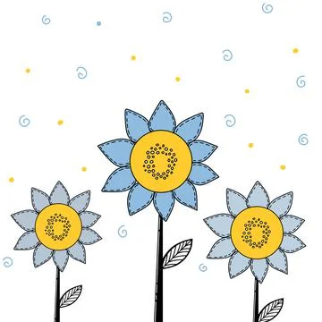 Pattern flowers background postcard poster frame Stock Illustration