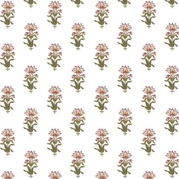 A pattern of flowers booties on a white background Stock Illustration