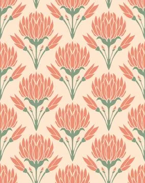 Pattern with flowers of clover. Stock-Illustration