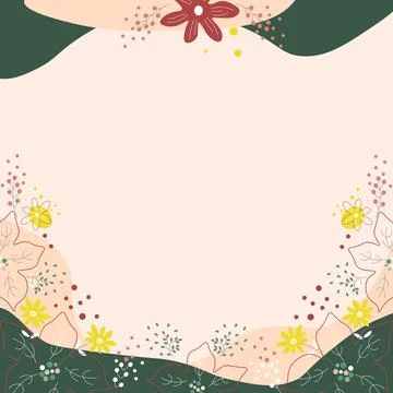 Pattern with flowers with copy space Stock Illustration