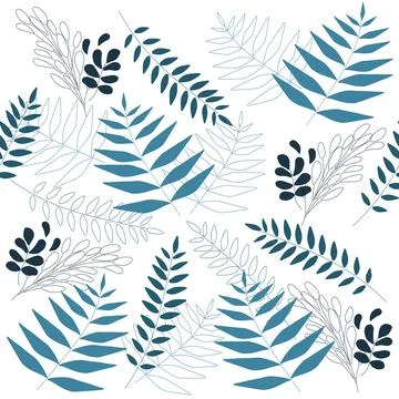 Pattern with flowers with copy space Stock Illustration