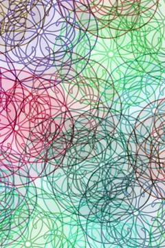 Pattern with flowers flowers in spirographical shapes in soft pastel colou... Stock Photos