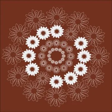 The pattern of flowers Stock Illustration