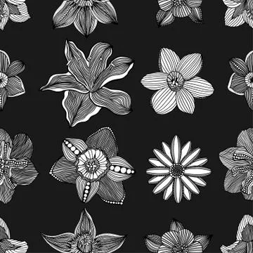 Pattern with flowers イラスト素材
