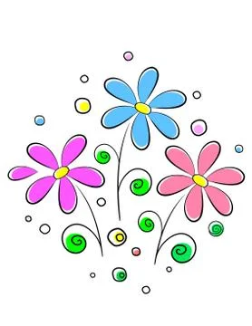 Pattern with flowers Stock Illustration