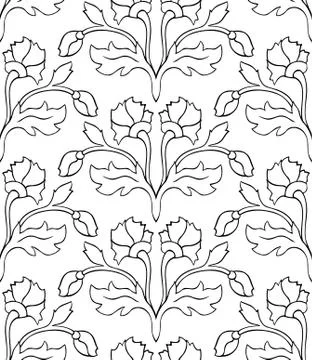 Pattern with flowers. Stock Illustration