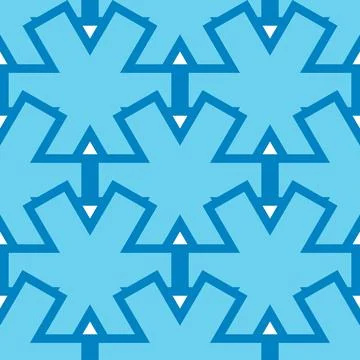 Pattern flowers seamless blue colors Stock Illustration