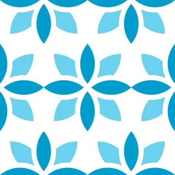 Pattern flowers seamless blue colors Stock Illustration