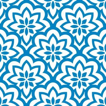 Pattern flowers seamless blue colors 스톡 일러스트