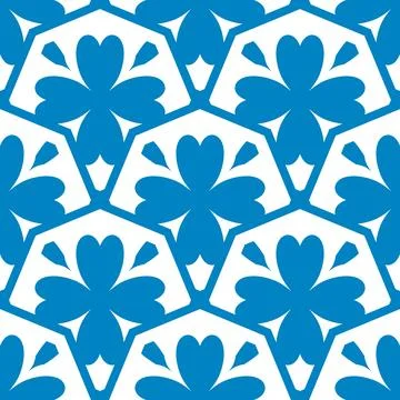 Pattern flowers seamless blue colors 스톡 일러스트