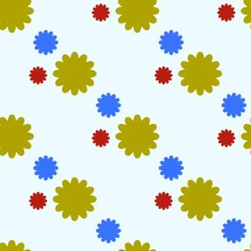 Pattern with flowers. Subject Spring-Summer Stock-Illustration