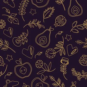 Pattern of flowers. Vintage style. Stock Illustration