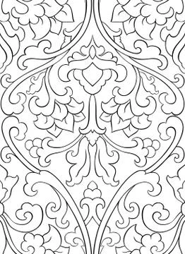 Pattern with flowers for wallpaper. Stock Illustration