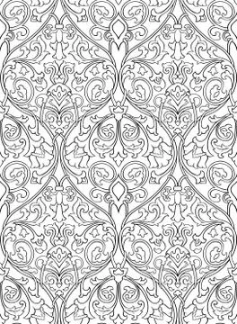 Pattern with flowers for wallpaper. Stock Illustration