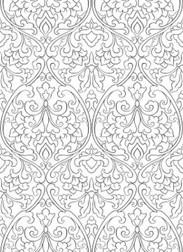 Pattern with flowers for wallpaper. Stock Illustration