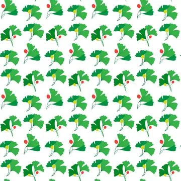 Pattern with flowers on white Illustration